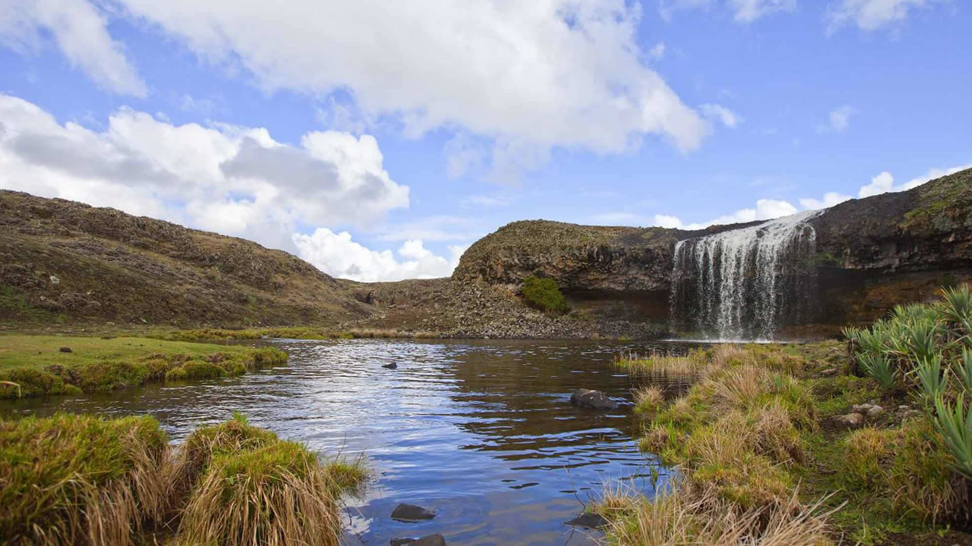 Rock Highland Plateau & Waterfall, Bale Mountains
